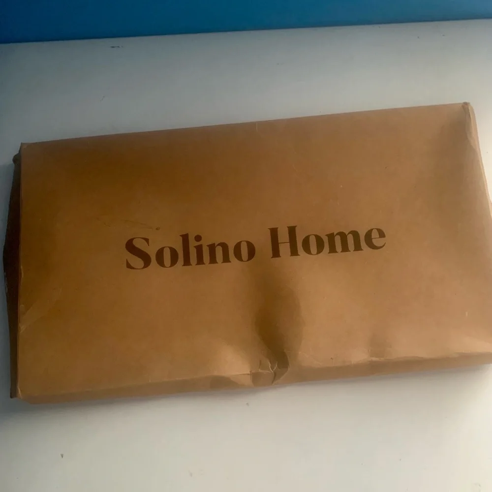 Solino Home 100% Pure Linen Tablecloth 52” x 52” Ivory Color New